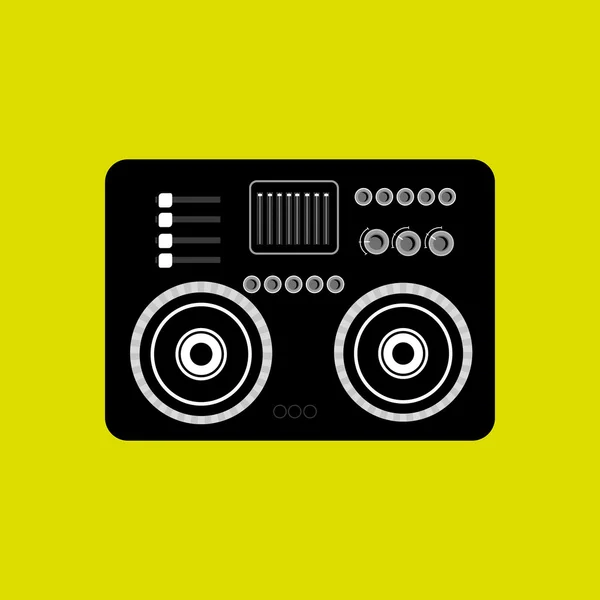 Dj música electro — Vector de stock