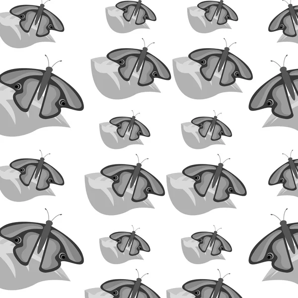 Bela moldura de borboleta — Vetor de Stock