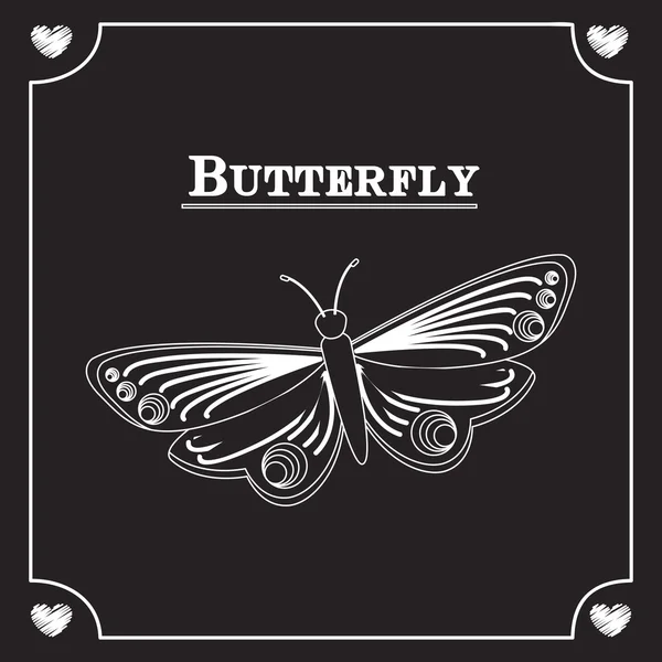 Красивая рамка бабочки — стоковый вектор