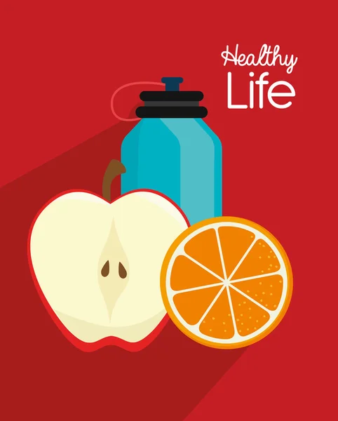 健康健身的生活方式 — 图库矢量图片