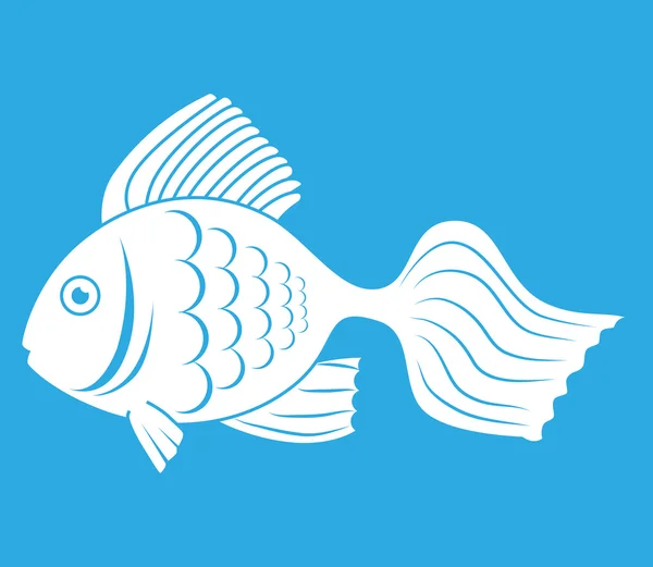 Icono de pescado diseño gráfico — Vector de stock