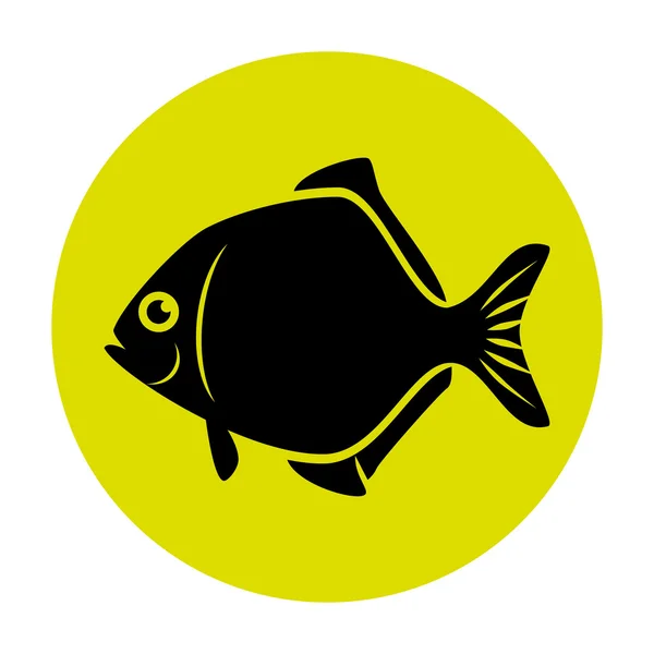 Icono de pescado diseño gráfico — Vector de stock