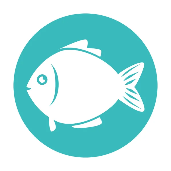 Balık simgesini grafik tasarım — Stok Vektör