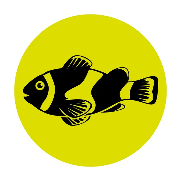 Риба значок графічний дизайн — стоковий вектор