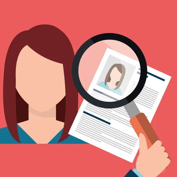 Encuentre persona y entrevista de trabajo — Vector de stock