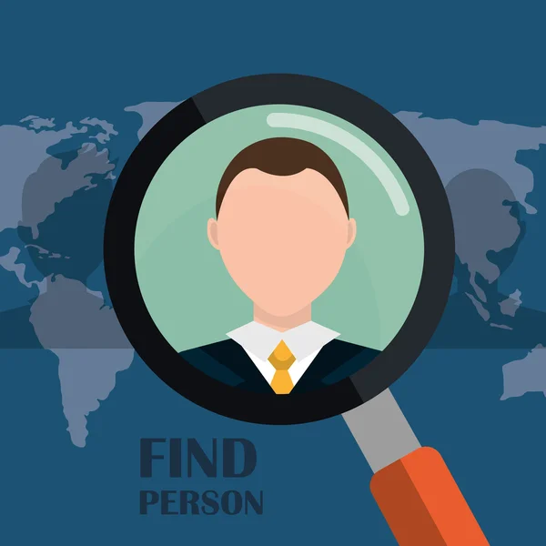 Trouver une personne et entretien d'embauche — Image vectorielle