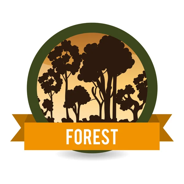 森林自然公園と風景 — ストックベクタ