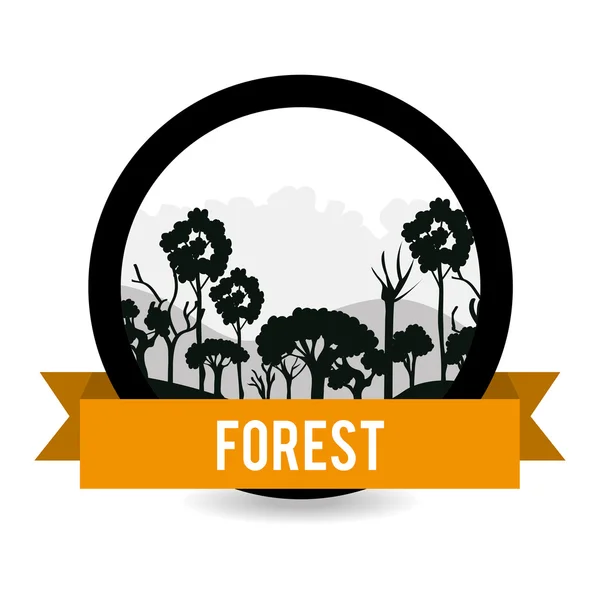 Lasów parków przyrody i krajobrazu — Wektor stockowy