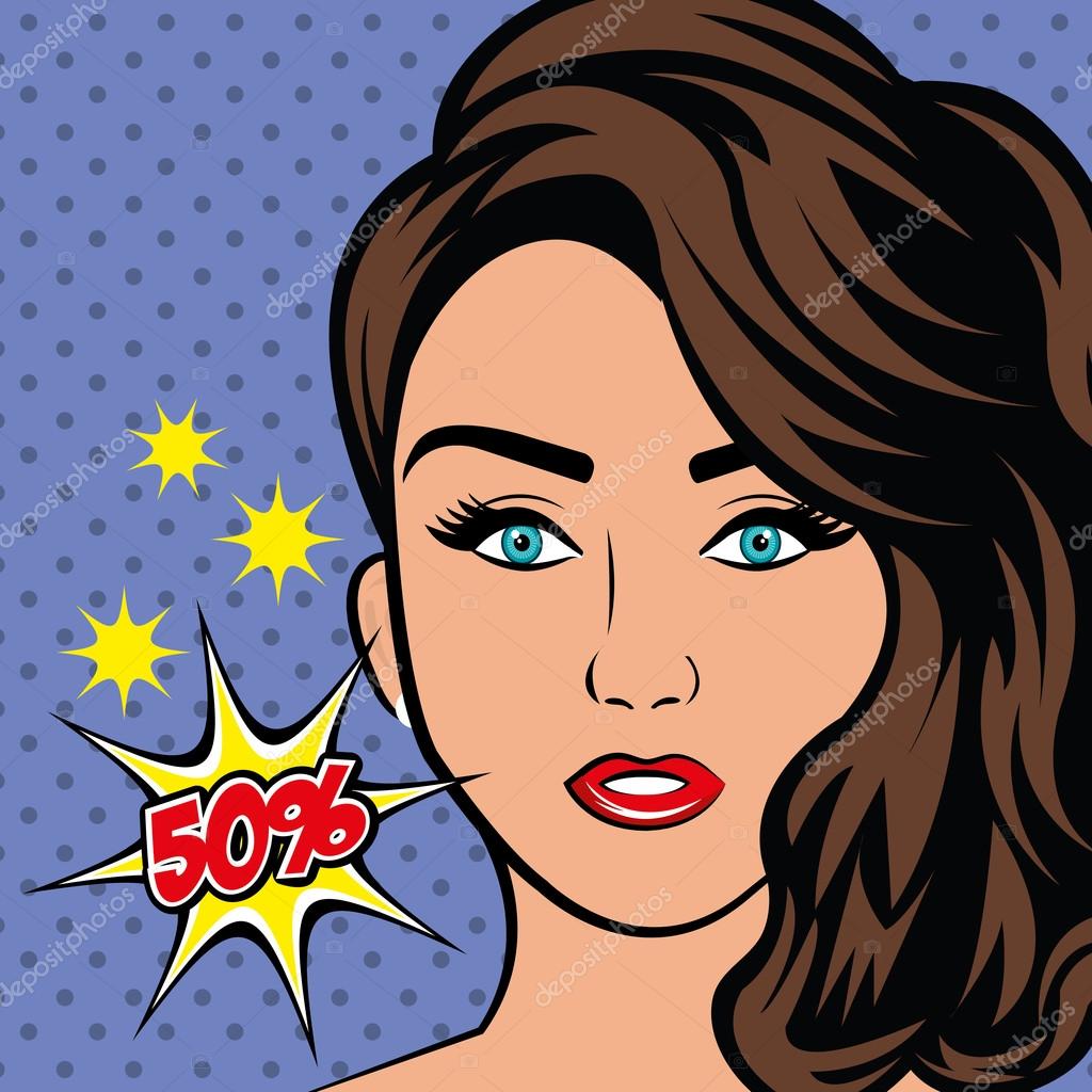 Pop Art Sexy Women Design Stock Vector Pop Art Sexy Women Design Stock Vector