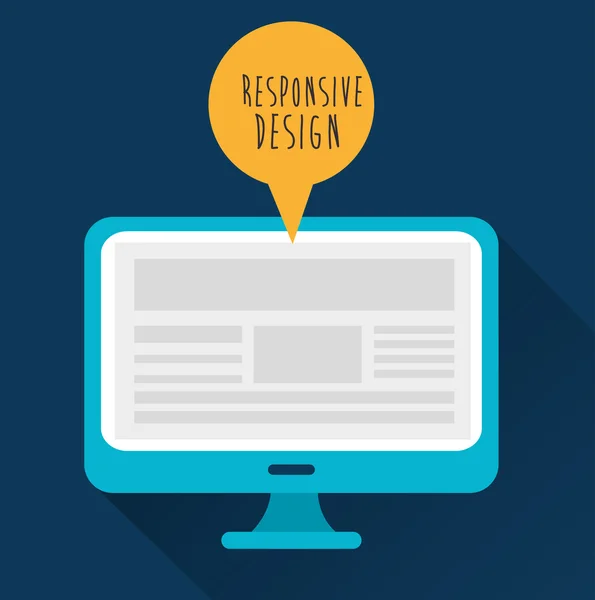 Web design reattivo. — Vettoriale Stock