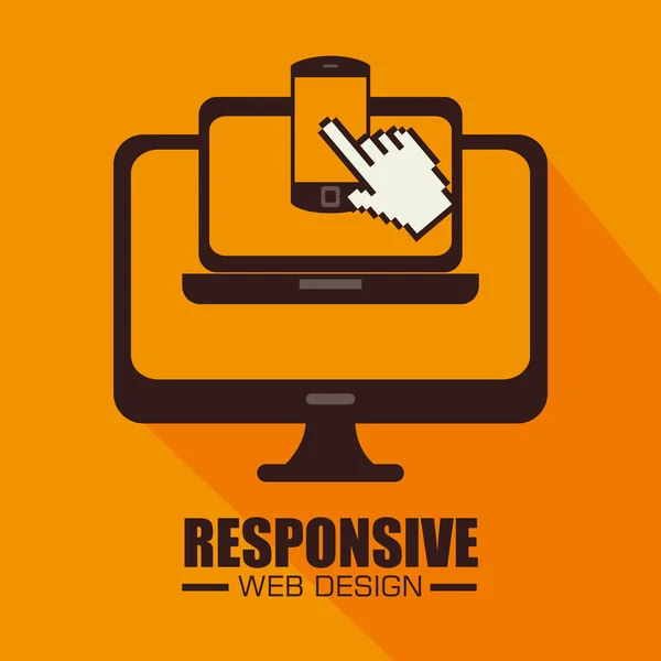 Responsivt webdesign. – Stock-vektor