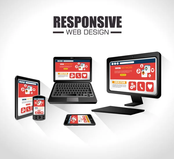 Responsive web design. — Stock Vector