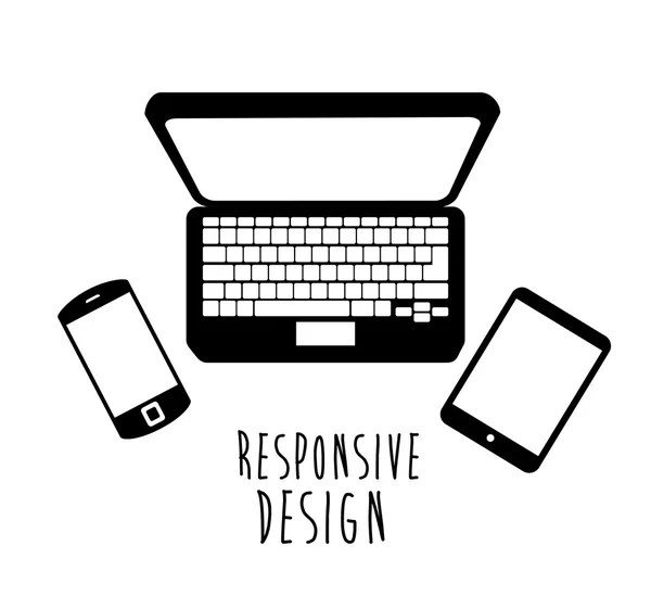 Responsivt webdesign. – Stock-vektor