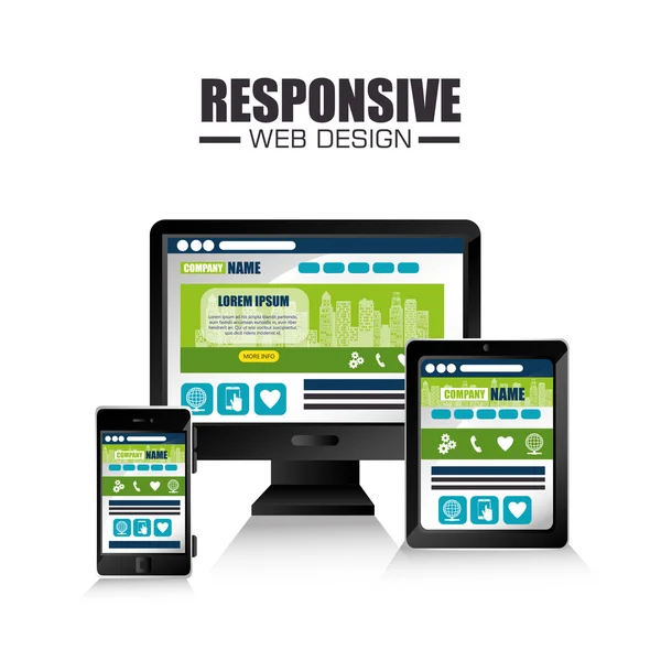 Responsive Webdesign. — Stockvektor