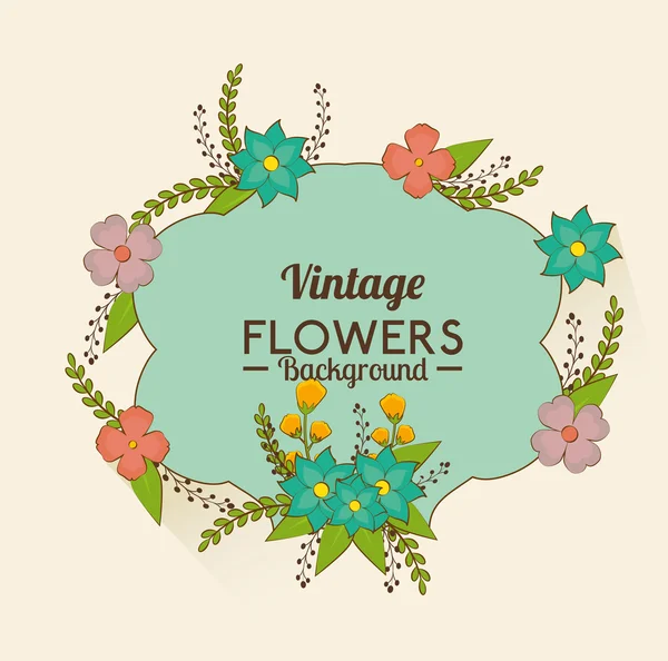 Flores e design floral . — Vetor de Stock