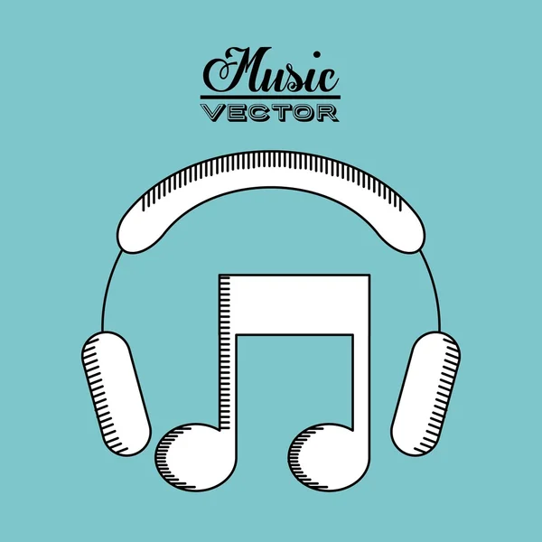 Música estilo de vida diseño — Vector de stock