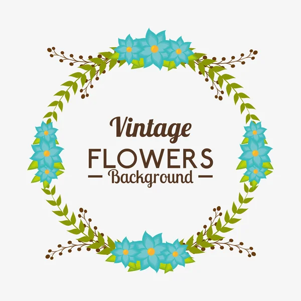 Flores e design floral . — Vetor de Stock