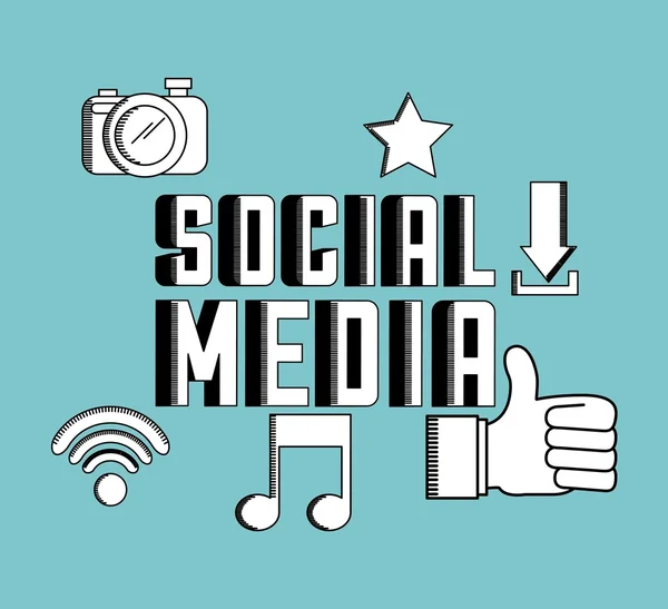 Sociale media ontwerp — Stockvector