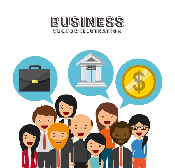 Diseño del grupo de empresarios — Vector de stock