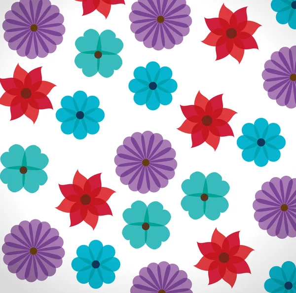 Flores y diseño floral . — Vector de stock