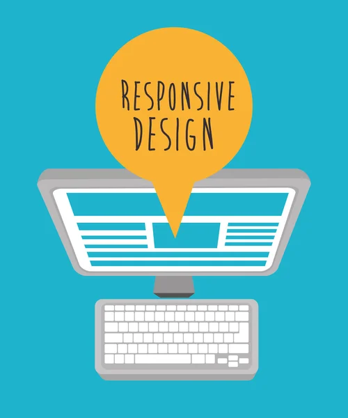 Responsivt webdesign – Stock-vektor