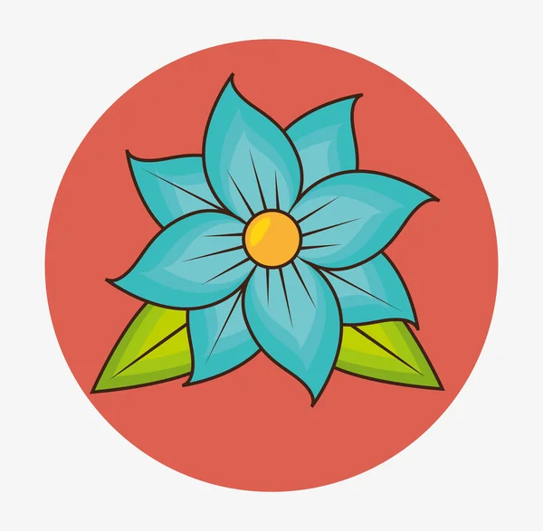 Bloemen en bloemdessin — Stockvector