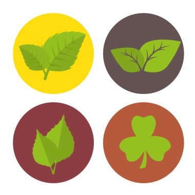 Yeşil doğa ve yaprakları tasarım.