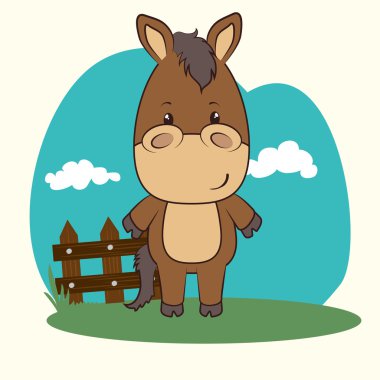 Hayvan karikatür grafik tasarım