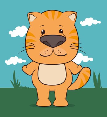 Hayvan karikatür grafik tasarım