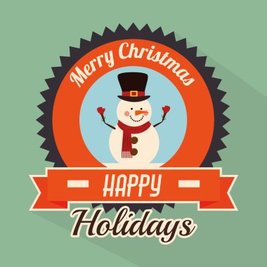 Neşeli Noel renkli kart