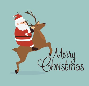 Neşeli Noel renkli kart