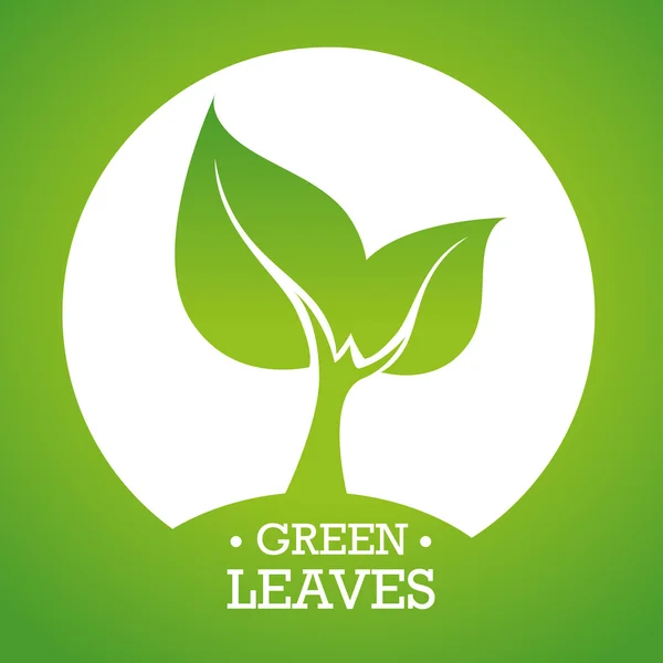 Nature verte et design des feuilles . — Image vectorielle