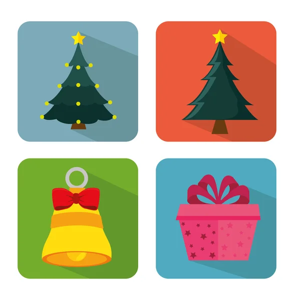 Feliz diseño de tarjetas de Navidad — Vector de stock