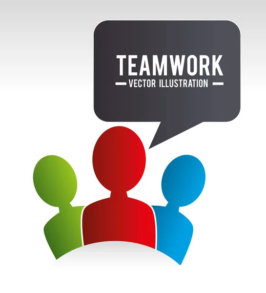 Zakelijke teamwerk en leiderschap — Stockvector