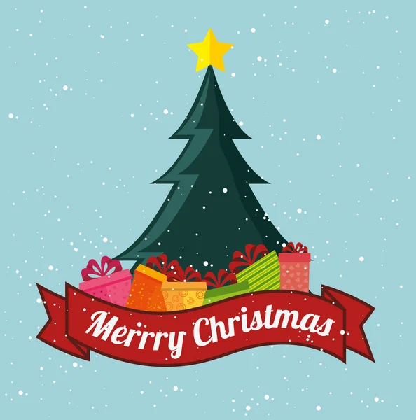 Design de cartão de Natal feliz —  Vetores de Stock