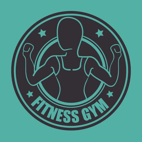 Conception de style de vie Gym et fitness — Image vectorielle