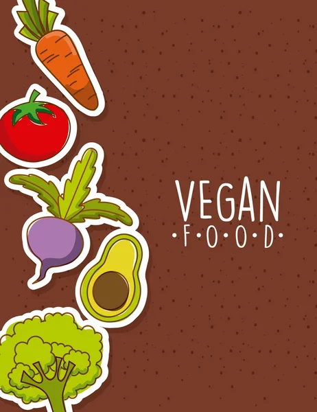 Veganes Lebensmitteldesign — Stockvektor