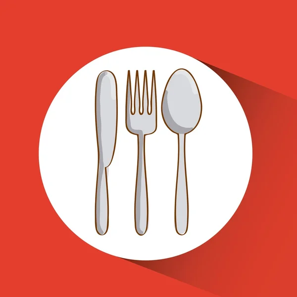 Cutlery set design — Stock Vector