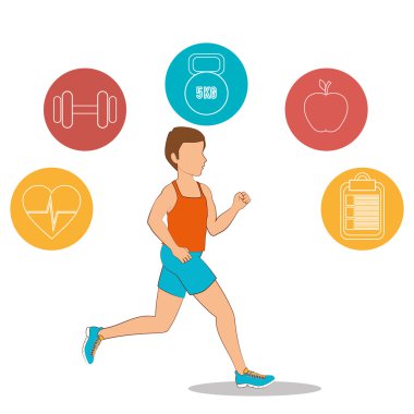 Fitness healthty yaşam tarzı tasarım