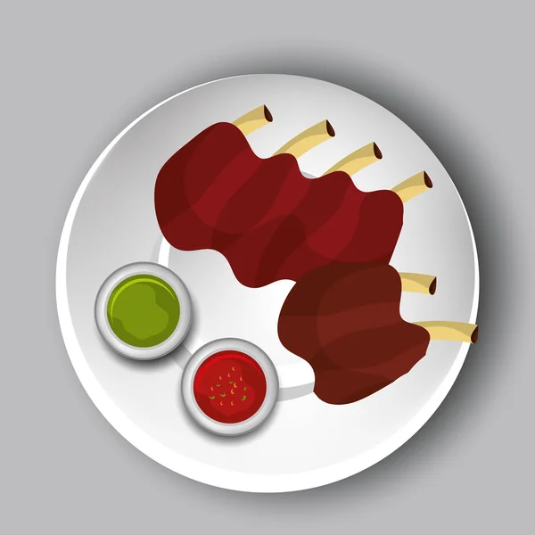 Comida y gastronomía diseño gráfico . — Vector de stock
