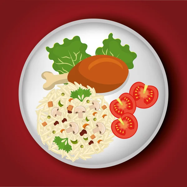 Mat och gastronomi grafisk design. — Stock vektor