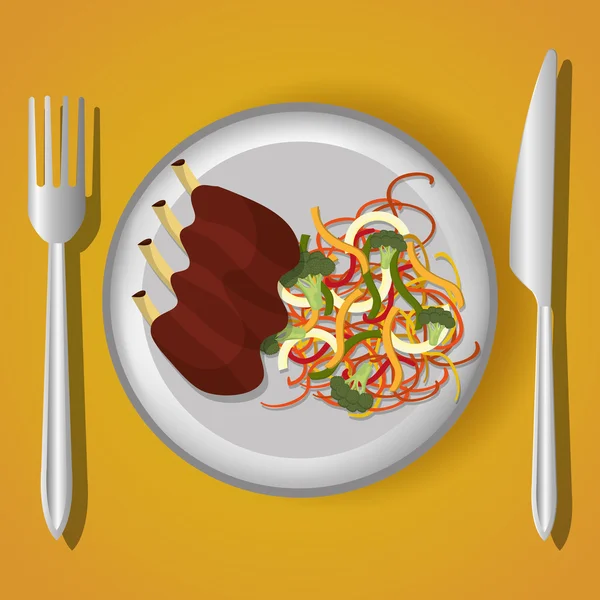 Comida y gastronomía diseño gráfico . — Vector de stock