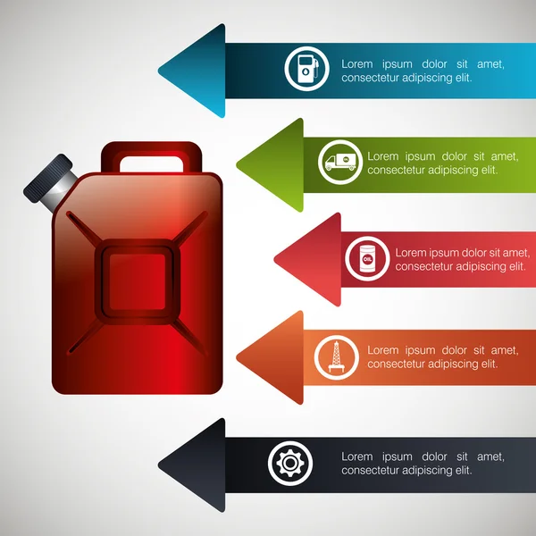 Design der Ölpreise Infografik — Stockvektor