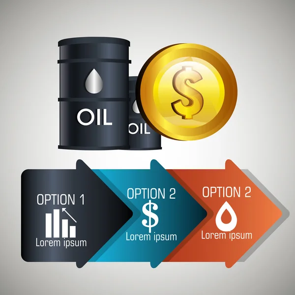 Design der Ölpreise Infografik — Stockvektor