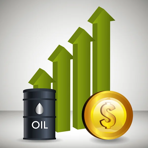 Інфографічний дизайн цін на нафту — стоковий вектор