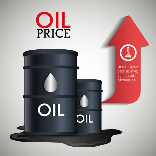 Diseño infográfico de precios del petróleo — Vector de stock