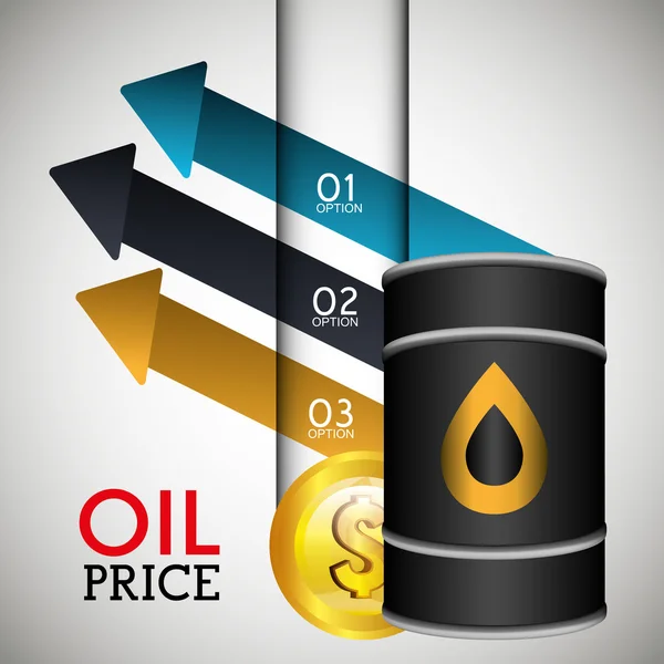 Design der Ölpreise Infografik — Stockvektor