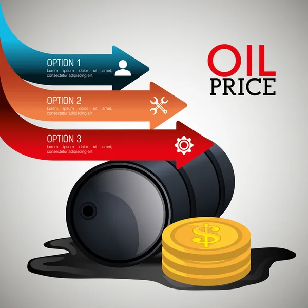Oil prices infographic design — Stock Vector