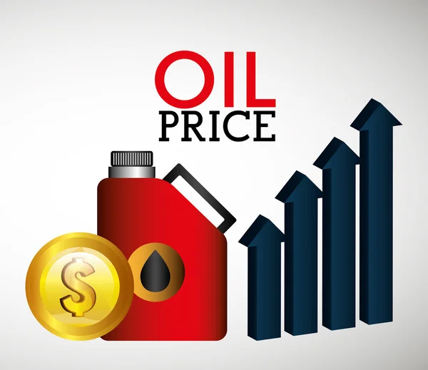 Oil prices infographic design — Stock Vector