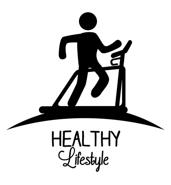 Fitness healthty yaşam tarzı tasarım — Stok Vektör